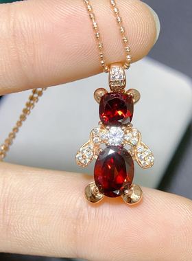 纯天然粉蓝宝吊坠出货帕帕拉恰 5A级宝石尺寸3*5mm 925银精工镶嵌