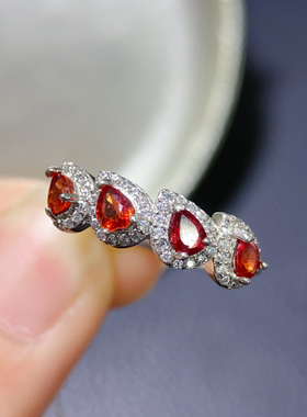 新款，纯天然红蓝宝戒指出货，超粉嫩晶体通透，5A级宝石母亲节礼