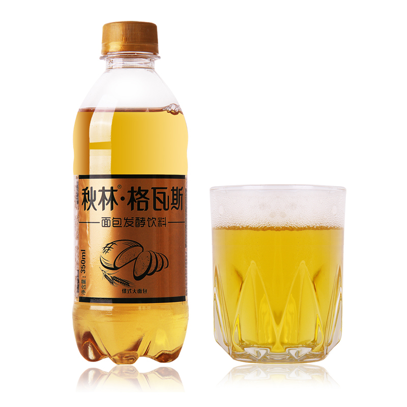 秋林格瓦斯  面包发酵  乳酸菌饮料 哈尔滨特产风味汽水 350ml*12 - 图2