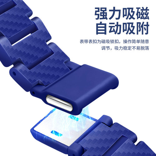 适用华为儿童手表表带5Pro/5X/5XPro磁吸闪扣表带4Pro/4X星耀版加长腕带3X/3S/3Pro超能版智能电话替换带配件 - 图0