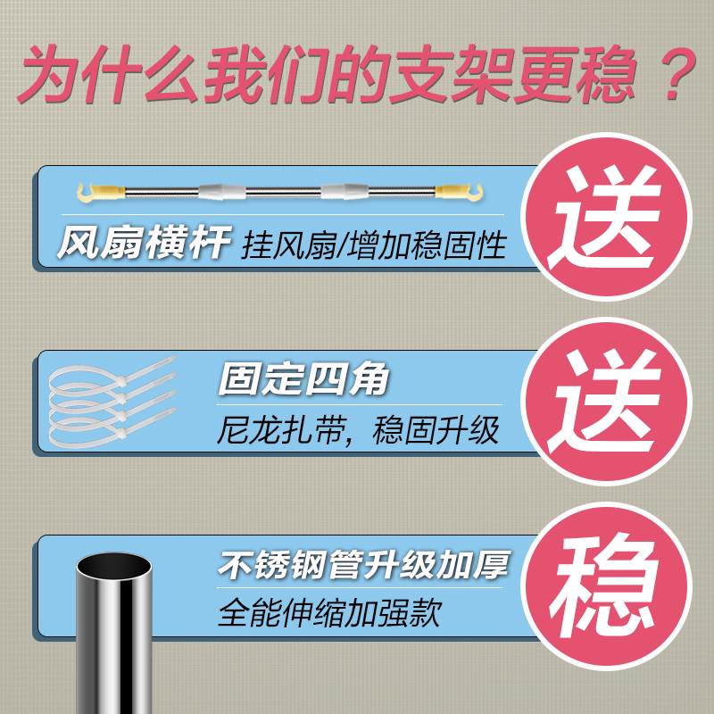 可伸缩蚊帐支架床帘上铺宿舍学生加粗单人床架子下铺支撑杆子加厚 - 图1