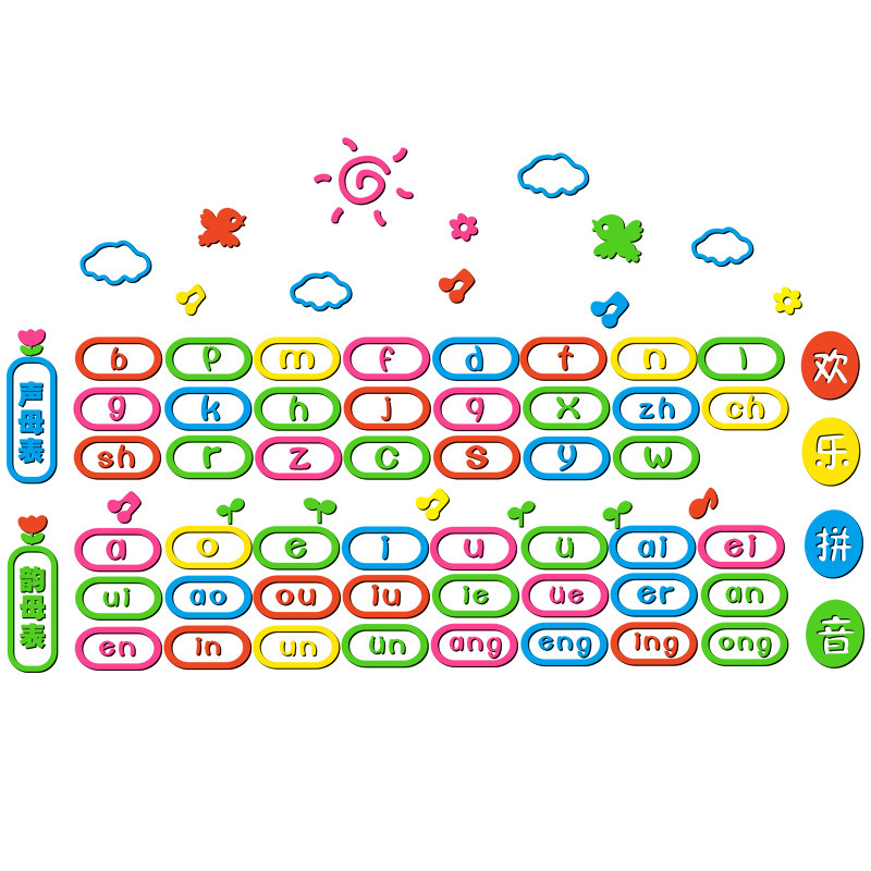 幼儿园拼音字母表墙贴3d立体亚克力教室墙面装饰宝宝贴画儿童早教