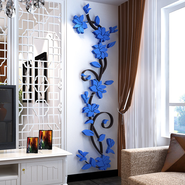 Acrylic 3D wall stickers for living room and bedroom