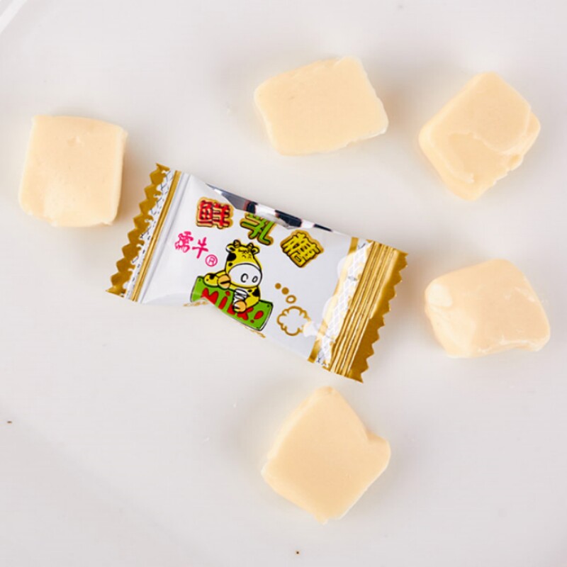 孺牛奶糖绿茶红茶鲜乳巧克力薄荷味8090怀旧糖果休闲零食招待喜糖