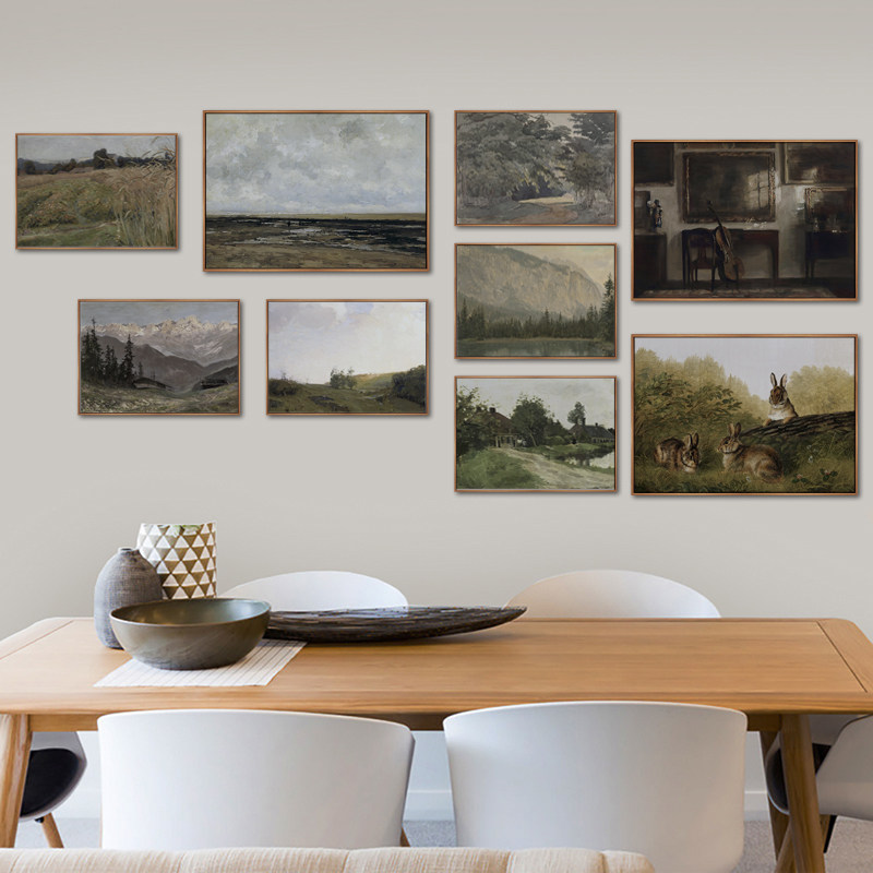 法式复古乡村田园组合装饰画画芯北欧艺术风景素描静物南法风挂画,淘宝优惠券,粉丝福利购,淘宝优惠卷