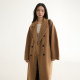 Camel velvet yak velvet mid-length woolen coat coat