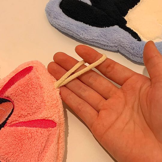 Cute Cat Hand Towel Hanging Water Absorbent Quick-Drying Cartoon Cute