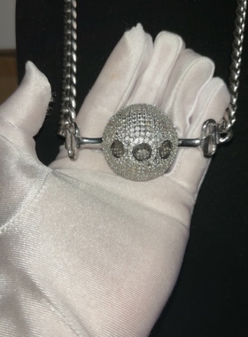 Bobbynopeace 鲍比同款满钻口球项链嘻哈饰品项链