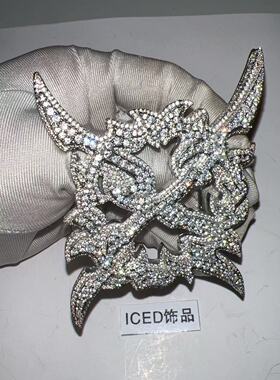 ICED饰品欧美嘻哈珠宝 Ken Carson TEEN X满钻皮带扣腰带扣