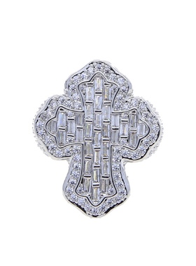 BLITZ BOY十字架T方锆石嘻哈戒指新款铜材质镶钻男时尚饰品