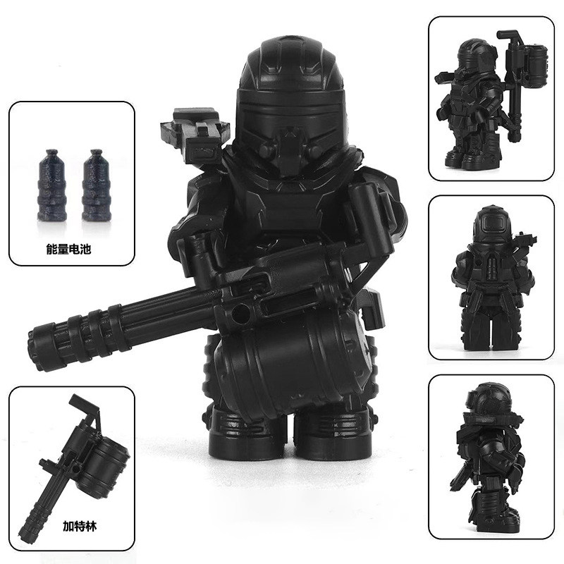 和平精英玩具乐高和平精英地铁逃生动力机甲积木小人仔轩辕黑鹰七级套男孩玩具