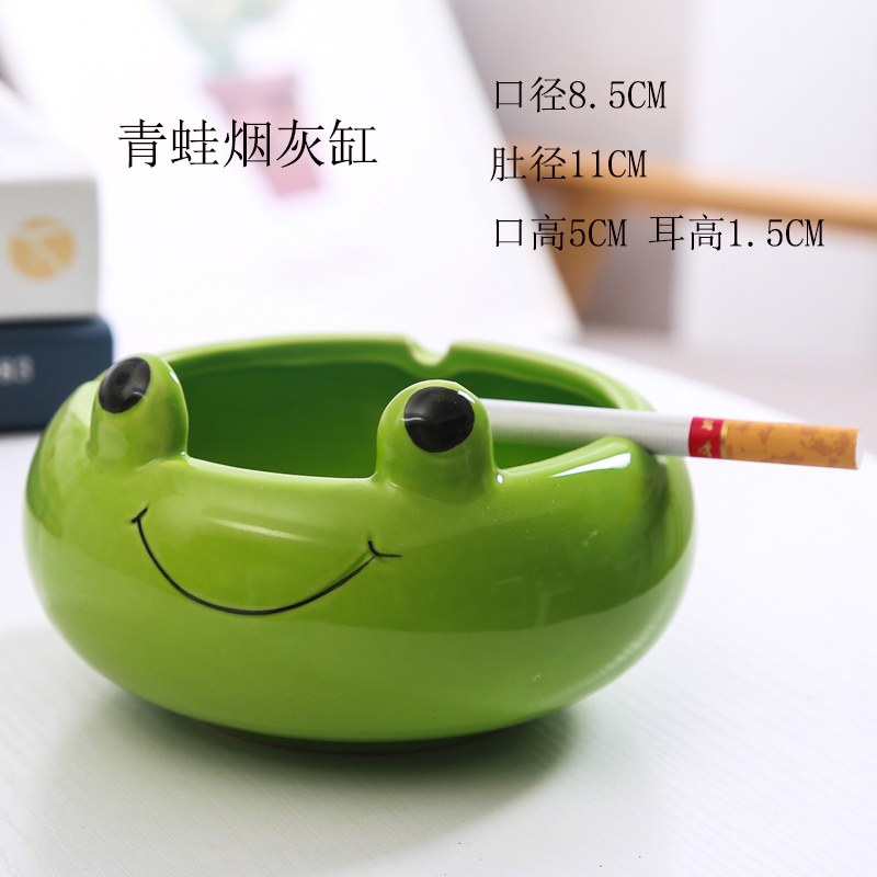 家用可爱卡通小动物陶瓷烟灰缸创意个性男友生日礼物老师礼品包邮 - 图0