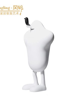 现代简约抽象树脂白色人物售楼处