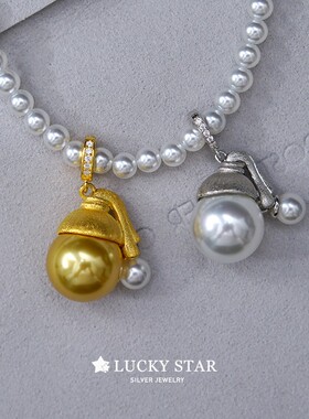 戴珍珠的少女万能扣吊坠项坠