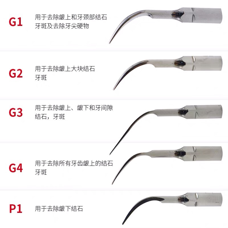 洁牙机工作尖洁牙机刀头洗牙刃头牙科超声洁牙机配件P1G1啄木鸟 - 图0