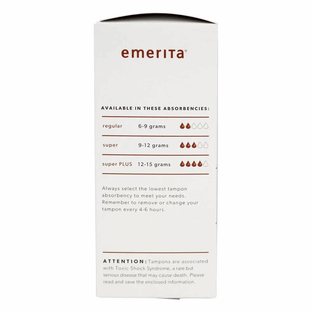 emerita-100年%涂抹-32卫生棉条 LuckyVitamin海外其他膳食营养补充剂