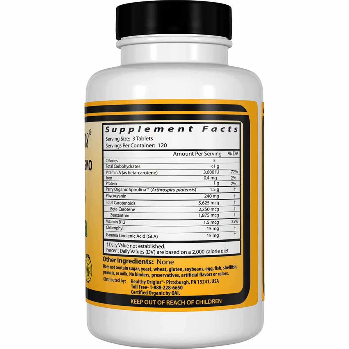 healthy origins-有机500螺旋藻 LuckyVitamin海外其他膳食营养补充剂