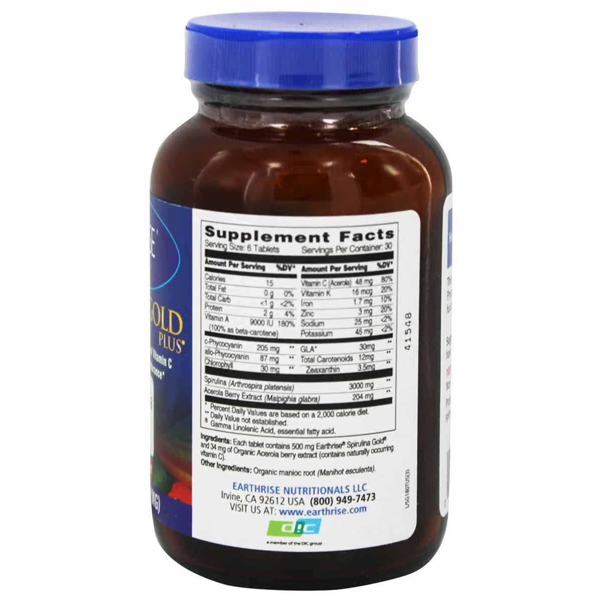 earthrise螺旋藻/黄金加强型胶囊 LuckyVitamin海外其他膳食营养补充剂