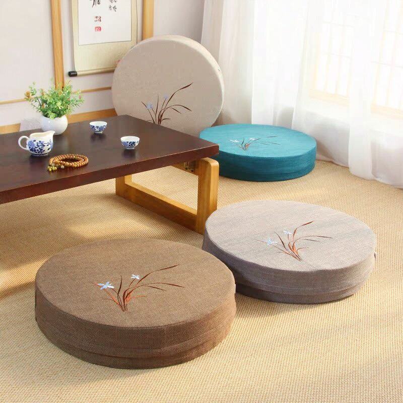 布艺现代日式榻榻米蒲团坐垫地板简约家居阳台飘窗拆洗禅修打坐垫