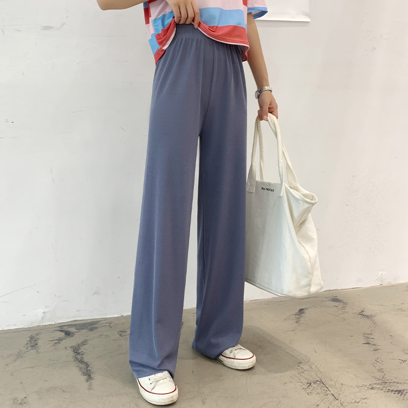白色阔腿裤高腰春秋垂感新款休闲裤 星剧社休闲裤