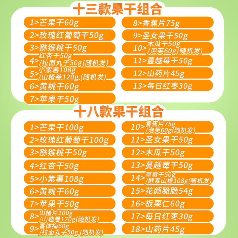 百草味水果干大礼包混合果脯芒果 宜春原产地商品芒果干