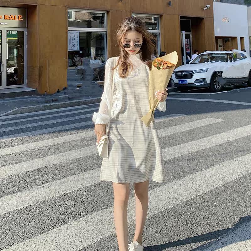 孕妇秋外出潮妈上班中长款连衣裙 幽悦连衣裙