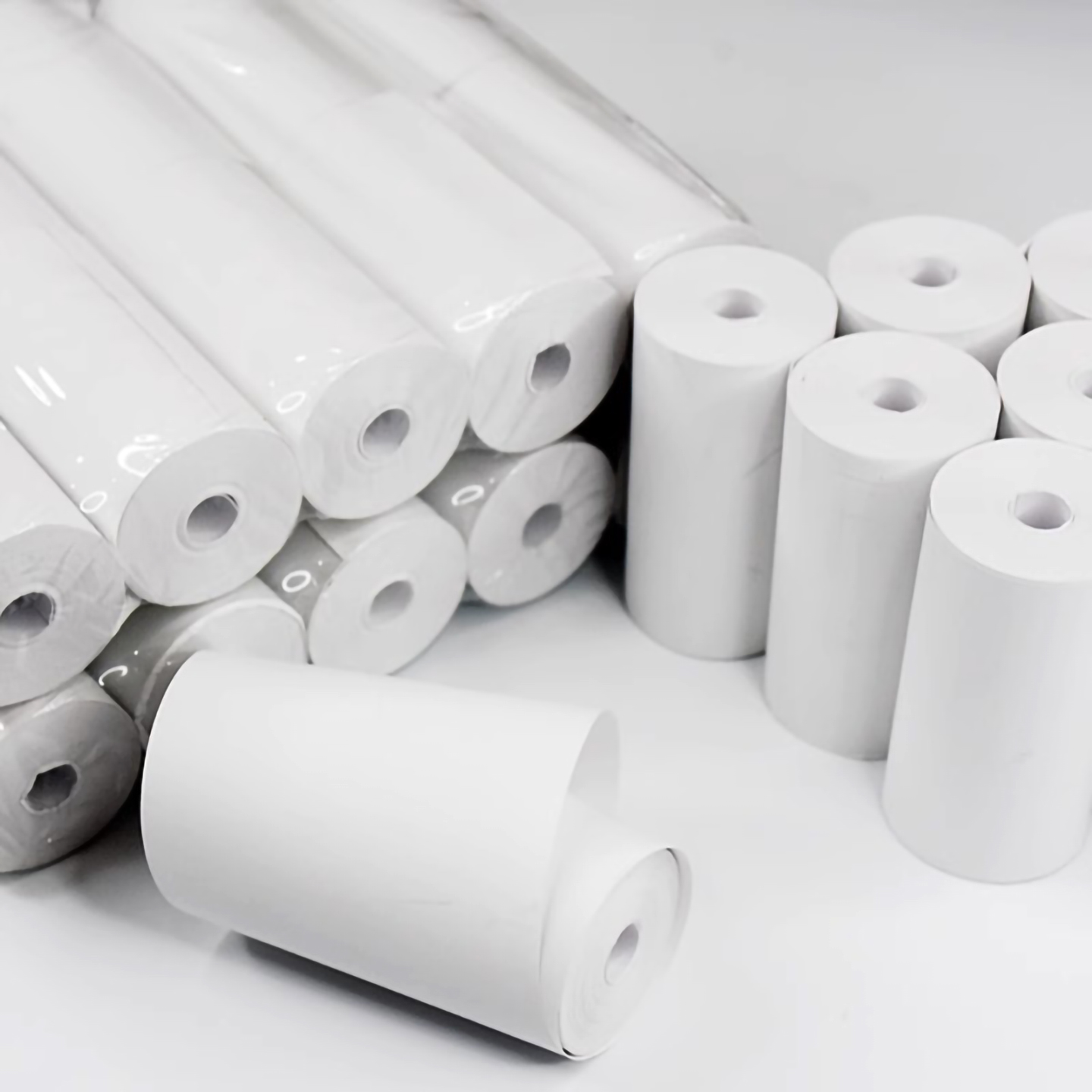 冠华无管芯收银纸57×50×30热敏纸80×80mm厨房餐厅超市美团外卖小票收银机打印纸整箱打印纸可定制印刷 - 图2