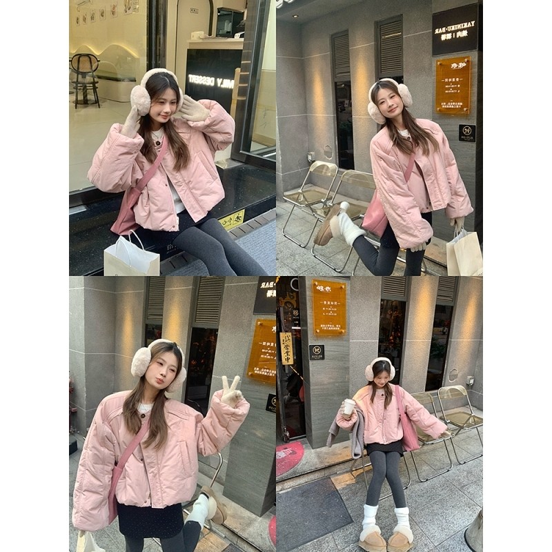 韩11韩系小个子花苞袖短款棉服女冬季百搭宽松防风保暖小棉袄外套,淘宝优惠券,粉丝福利购,淘宝优惠卷