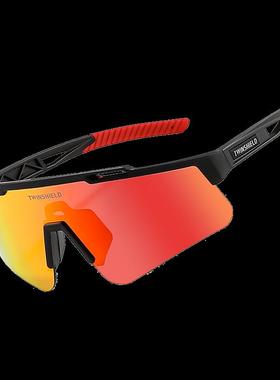 跑步眼镜马拉松近视一体式带度数定制专业运动变色太阳眼镜日夜两