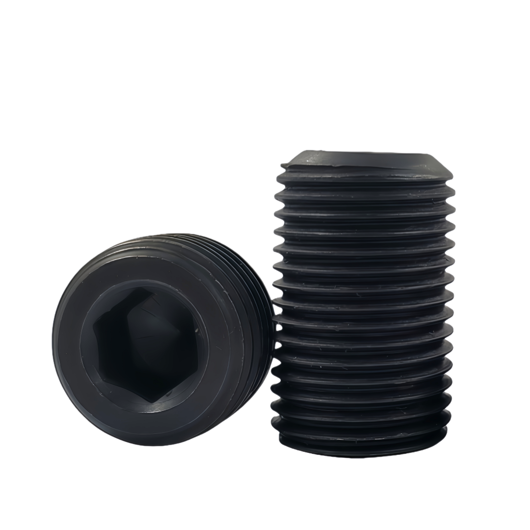 12.9级国标细牙紧定内六角平端凹端螺丝钉基米顶丝M2M3M4-M8M12 - 图0