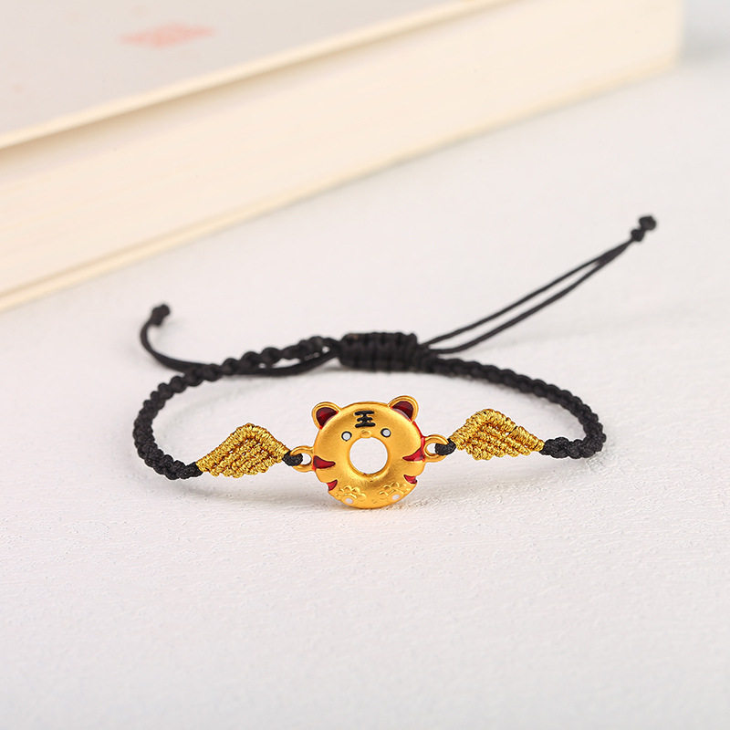 虎年本命年手链女生红绳生肖老虎手串编织手绳ins情侣款手工,淘宝优惠券,粉丝福利购,淘宝优惠卷