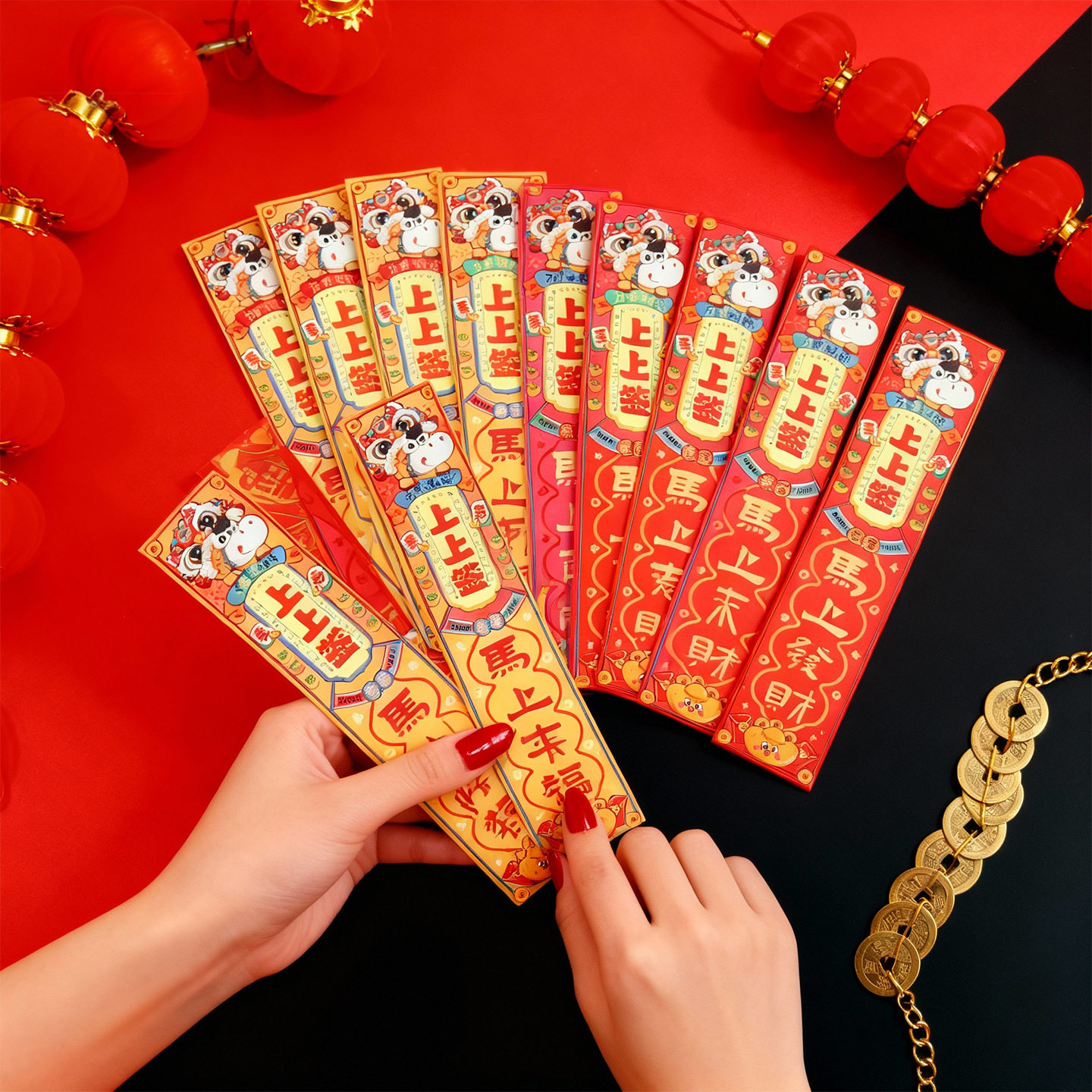 2026新款马年抽签红包桶盲盒新年春节财神游戏利是封过年压岁儿童,淘宝优惠券,粉丝福利购,淘宝优惠卷