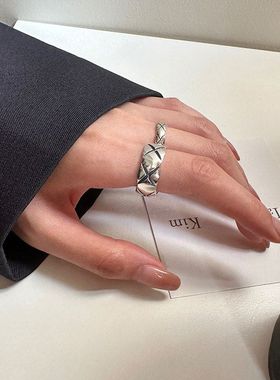 戒指925经典指环女J5708凌纹格