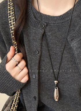 新款毛衣链小众小众水滴百搭2025