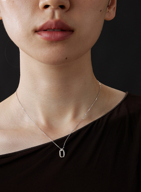 PAUSA ANN s925 简约通勤单钻香水瓶银项链