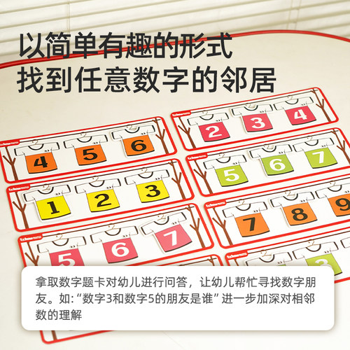 【布好玩_10以内相邻数】幼儿园中班数学区儿童数字逻辑益智玩具 - 图1