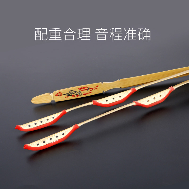 双音扬琴琴竹扬琴乐器配件专业琴竹老竹雕花双头双音琴竹键子送筒_虎窝淘