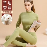 Шерстяное удерживающее тепло нижнее белье, комплект, бархатное флисовое термобелье, зимний свитер, увеличенная толщина