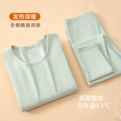 Удерживающее тепло нижнее белье, утепленный бархатный комплект, термобелье, штаны для школьников, цветной зимний свитер, увеличенная толщина