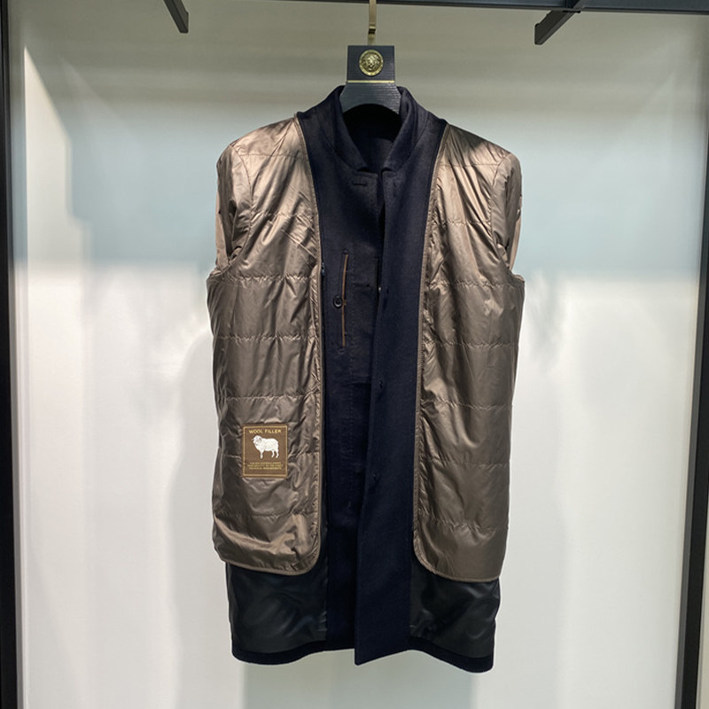 羊绒内胆可脱卸男士中长款翻领羊绒大衣商务休闲毛呢外套领佐诺依,淘宝优惠券,粉丝福利购,淘宝优惠卷