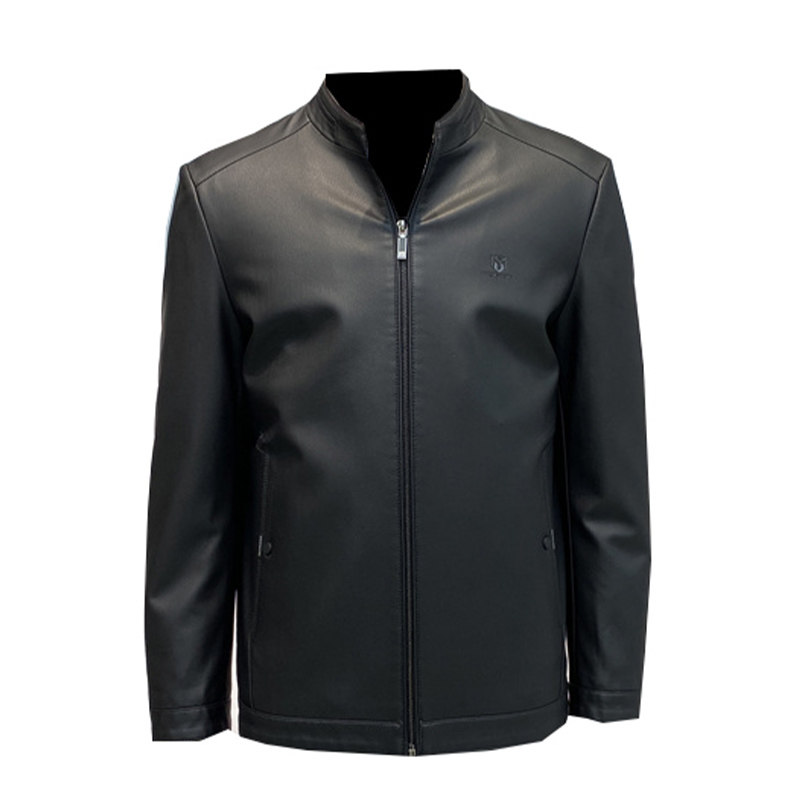 加绒男士立领皮夹克上衣PU皮柔软舒适外套黑色休闲皮衣领佐诺依,淘宝优惠券,粉丝福利购,淘宝优惠卷