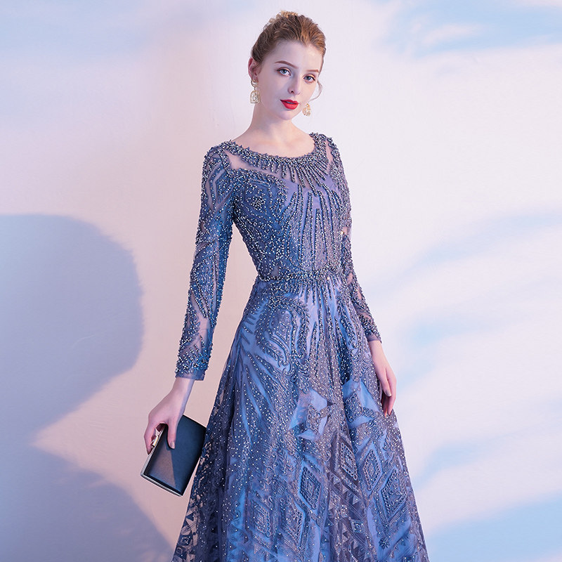 高端奢华新娘星空女长款仙气连衣裙 范菲娜礼服/晚装