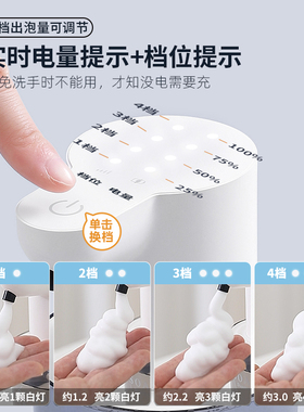 渡渡美家自动洗手液机出泡沫洗手机智能感应器电动儿童皂液器壁挂