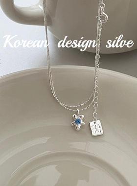 s925银韩国简约时尚气质百搭星星项链轻奢小众高级感精致锁骨链女