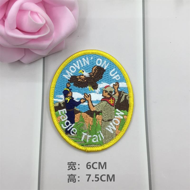 时尚风景英文刺绣徽章布贴潮流衣服牛仔裤破洞修补装饰补丁贴贴布 - 图2