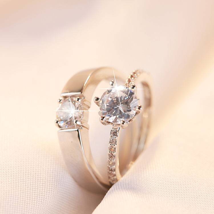 假结婚戒指仿真一对女日韩新品对戒 艾尚妮999戒指/指环