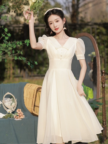 Платье подружки невесты, летнее вечернее платье, юбка, цвета шампанского, изысканный стиль