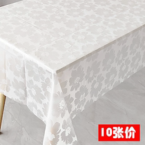 Rectangular Disposable Table Cloth Fresh Printed Plastic Waterproof Table Cloth Hotel Large Steak Round Table Domestic Table Cloth