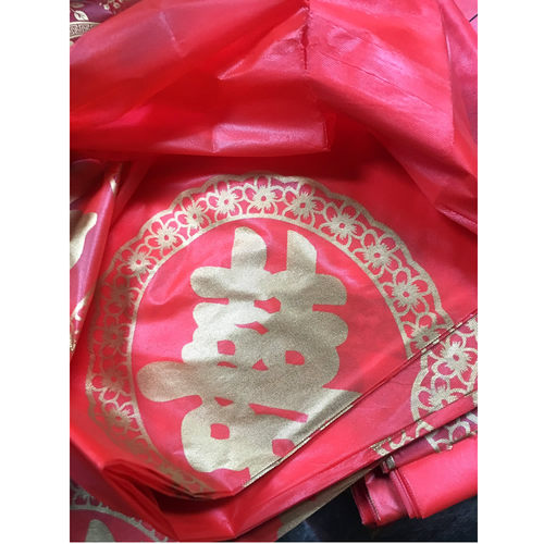 包邮玖洁圆满双喜一次性桌布圆满全福寿字一次性台布红色结婚圆桌 - 图0