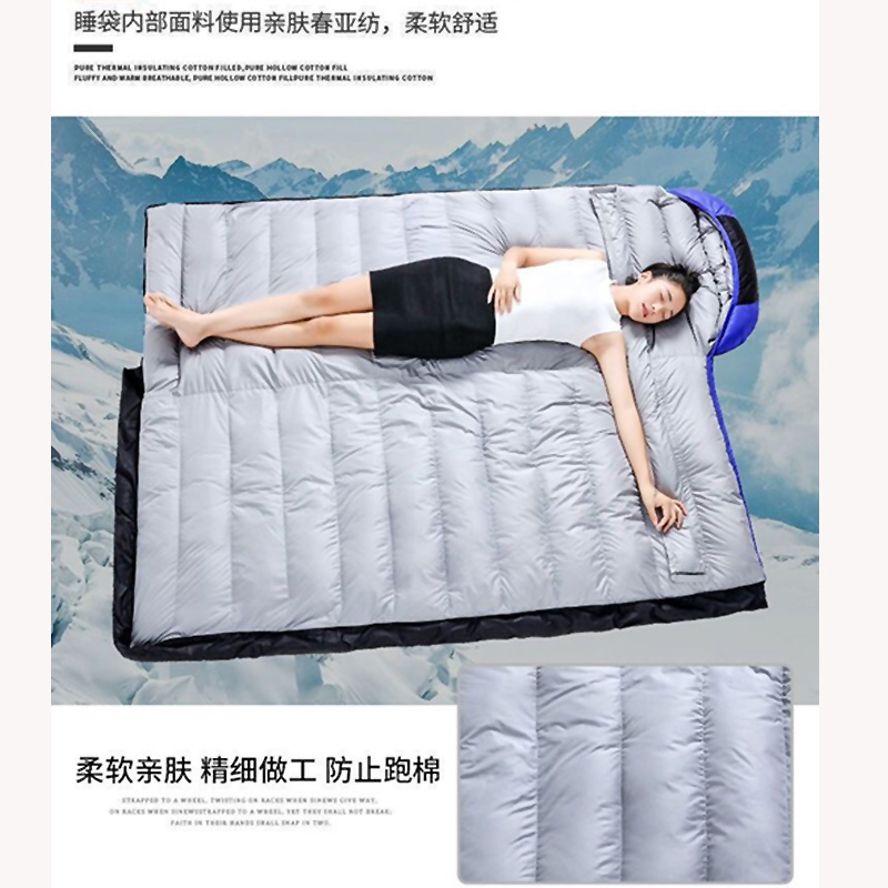 发热睡袋USB电加热睡袋大人加厚防寒冬季保暖户外单人支持充电宝 - 图1